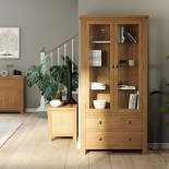 Dorset Oak Glazed Display Cabinet